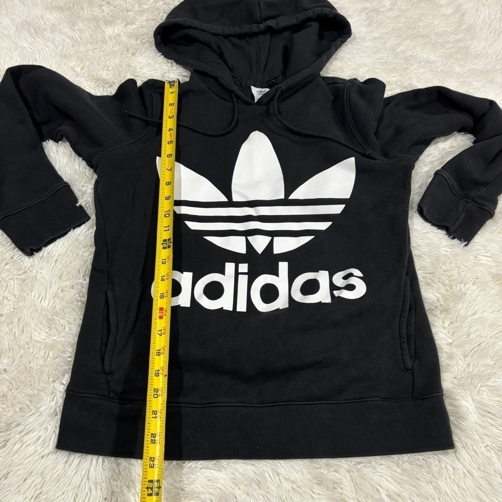 Adidas Trefoil Logo Black & White Woman’s Hoodie Size S - Picture 7 of 11